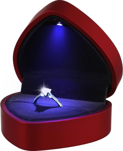 Led ring box - box, herzform