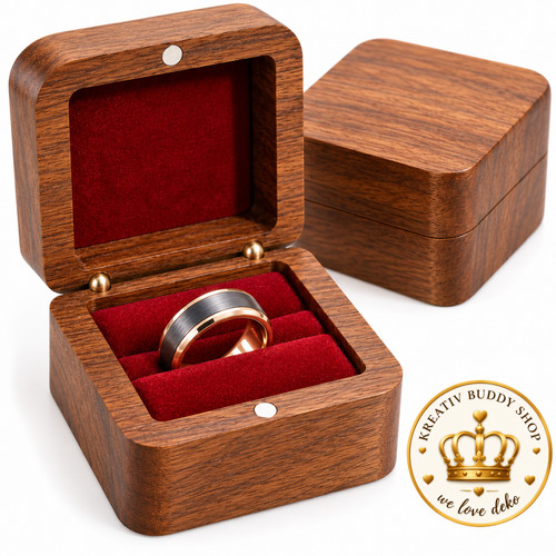 Walnuss ringbox holz - walnuss,