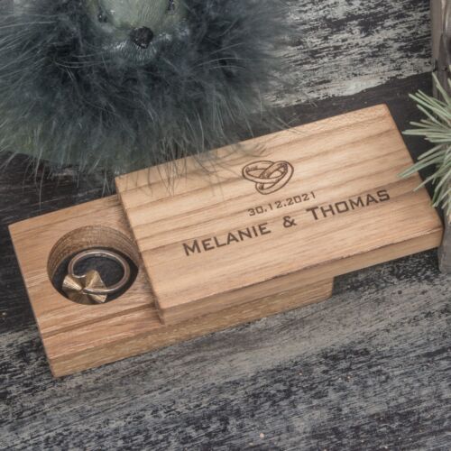 Ringetui aus holz und leder - aus,