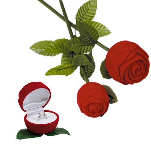 Herz rose ring etui - rose, box