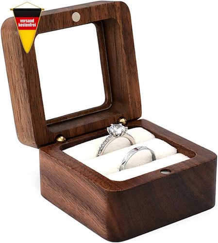 Ringbox aus walnussholz - aus, für