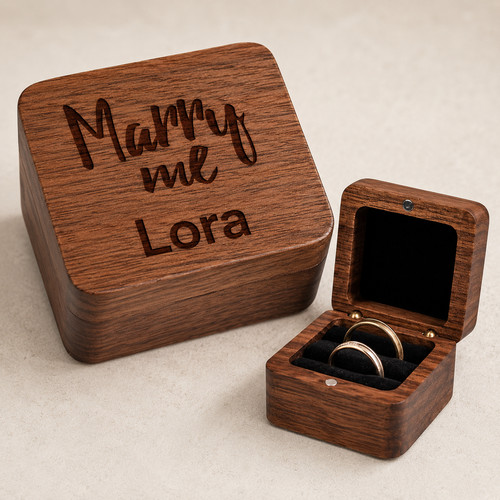 Personalisierte ringschatulle - personalisierte,