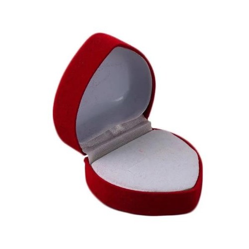 Herz ringbox rot samt - herz,